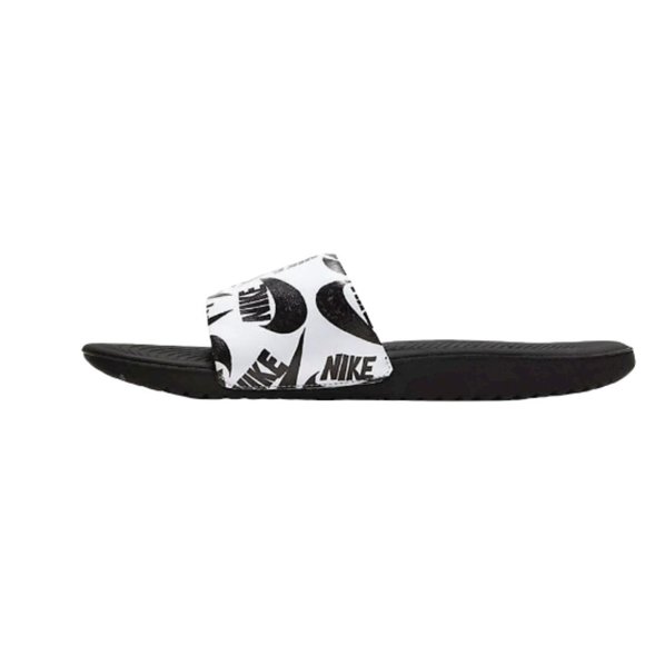 NIKE Kawa SE Slide Sandals (PS/GS) CT6619-100 White / Black Kids - Picture 4 of 5